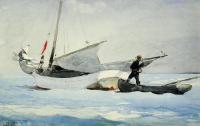 Homer, Winslow - Stowing the Sail